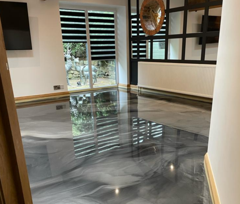 Epoxy Resin Metallic Floor Residential Resin Finesse UK